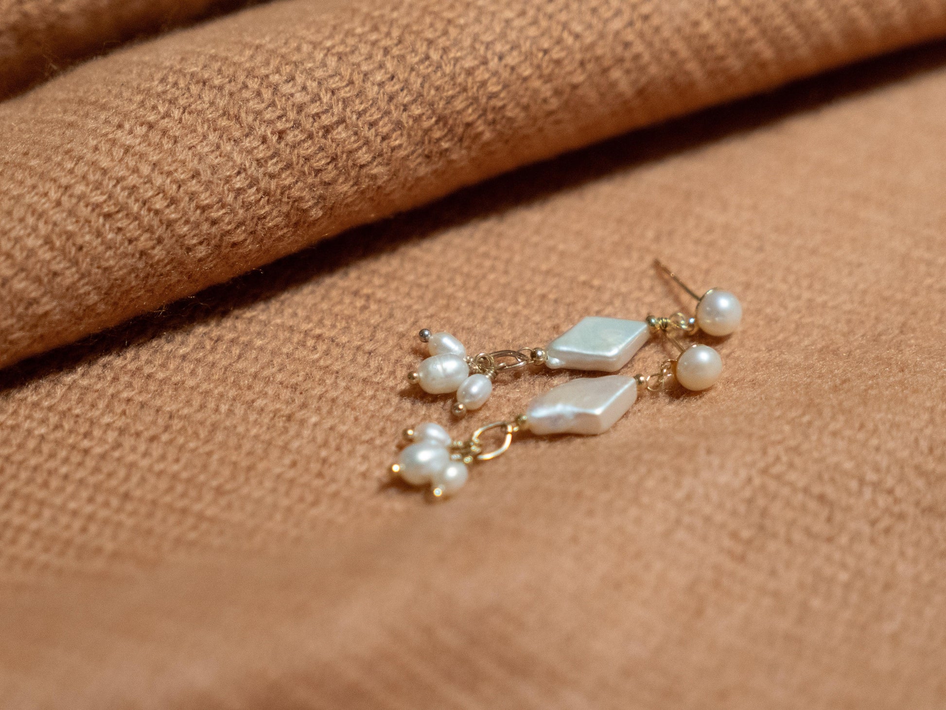 Freshwater Pearl Drop Earrings - Elegance Ensemble