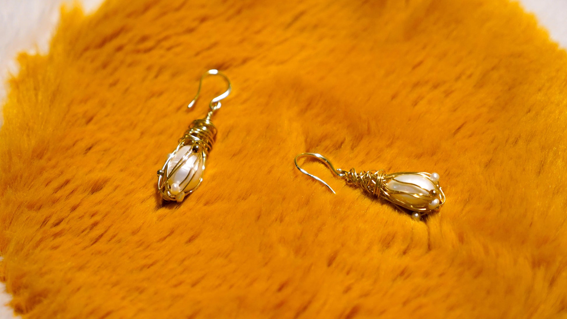 Handmade Freshwater Pearl Drop Earrings - Elegance Ensemble