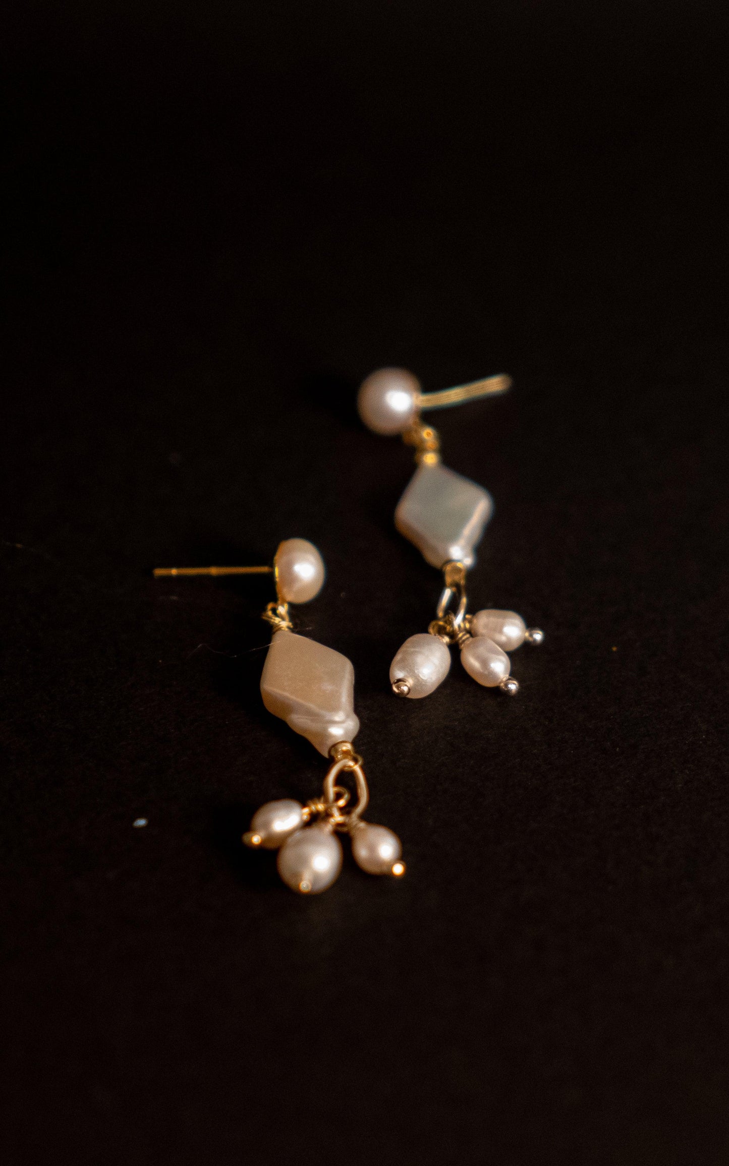 Freshwater Pearl Drop Earrings - Elegance Ensemble