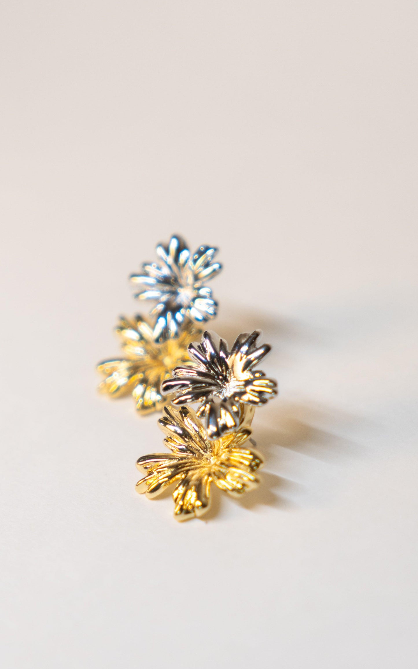 Double Flower Jacket Earrings - Elegance Ensemble