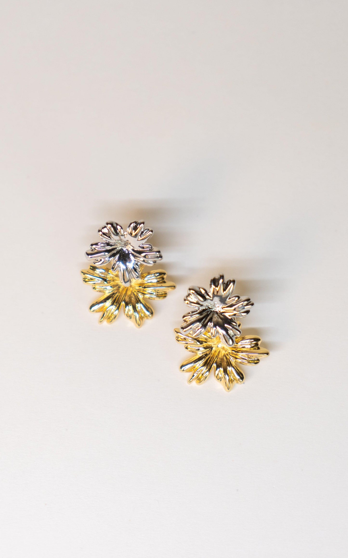 Double Flower Jacket Earrings - Elegance Ensemble