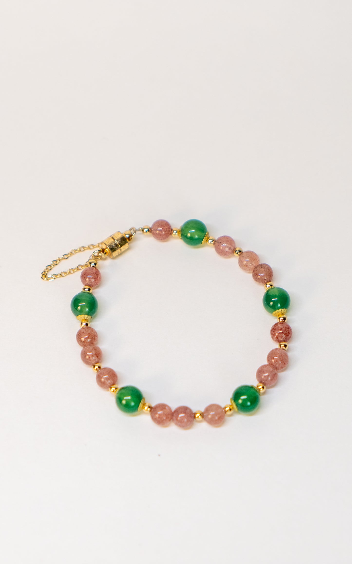 Strawberry Agate Blend Nature Stone Bracelet