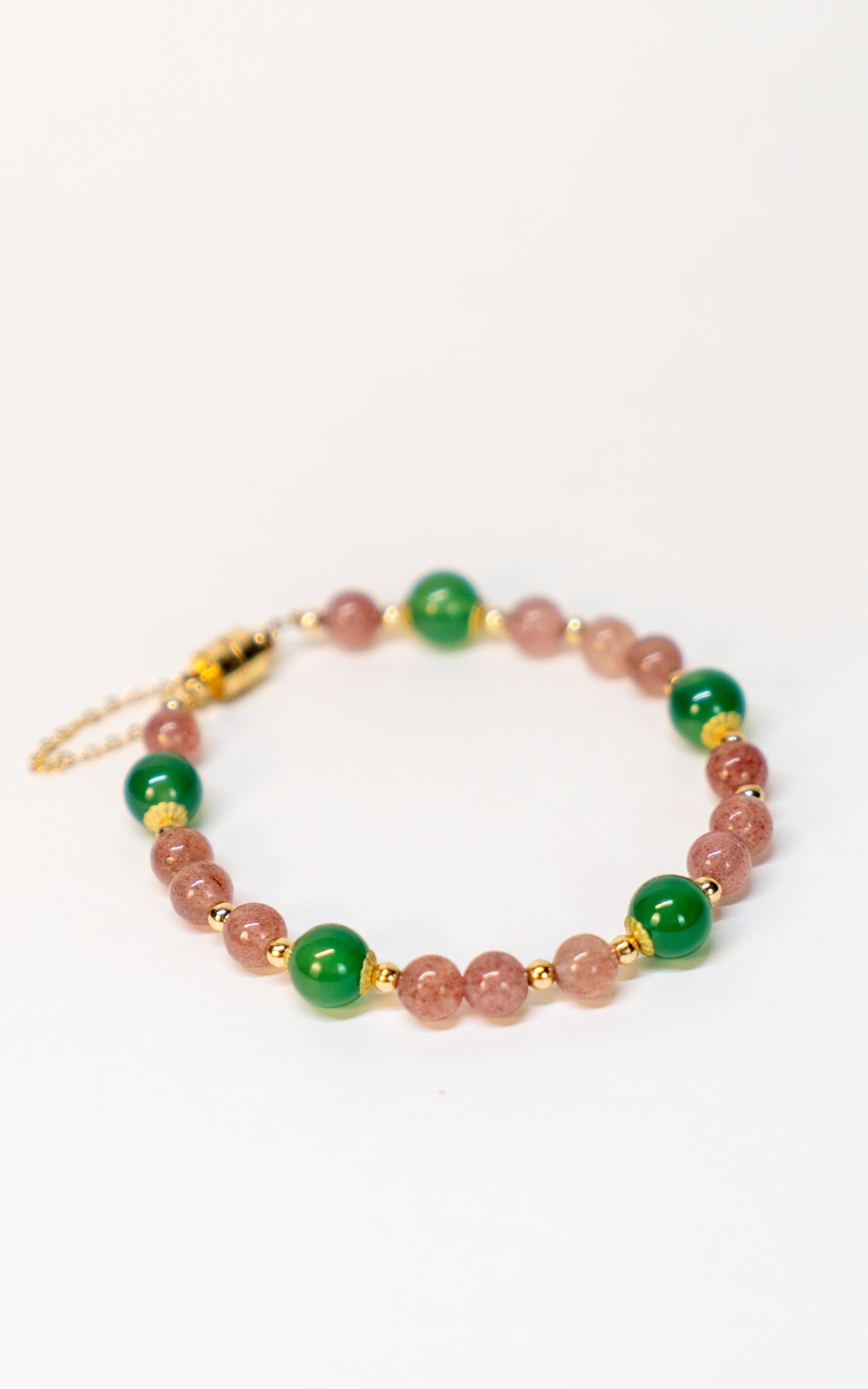 Strawberry Agate Blend Nature Stone Bracelet