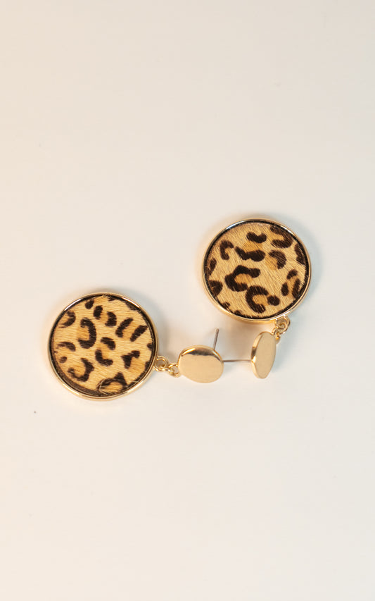 Leopard Pattern Dangle Earrings