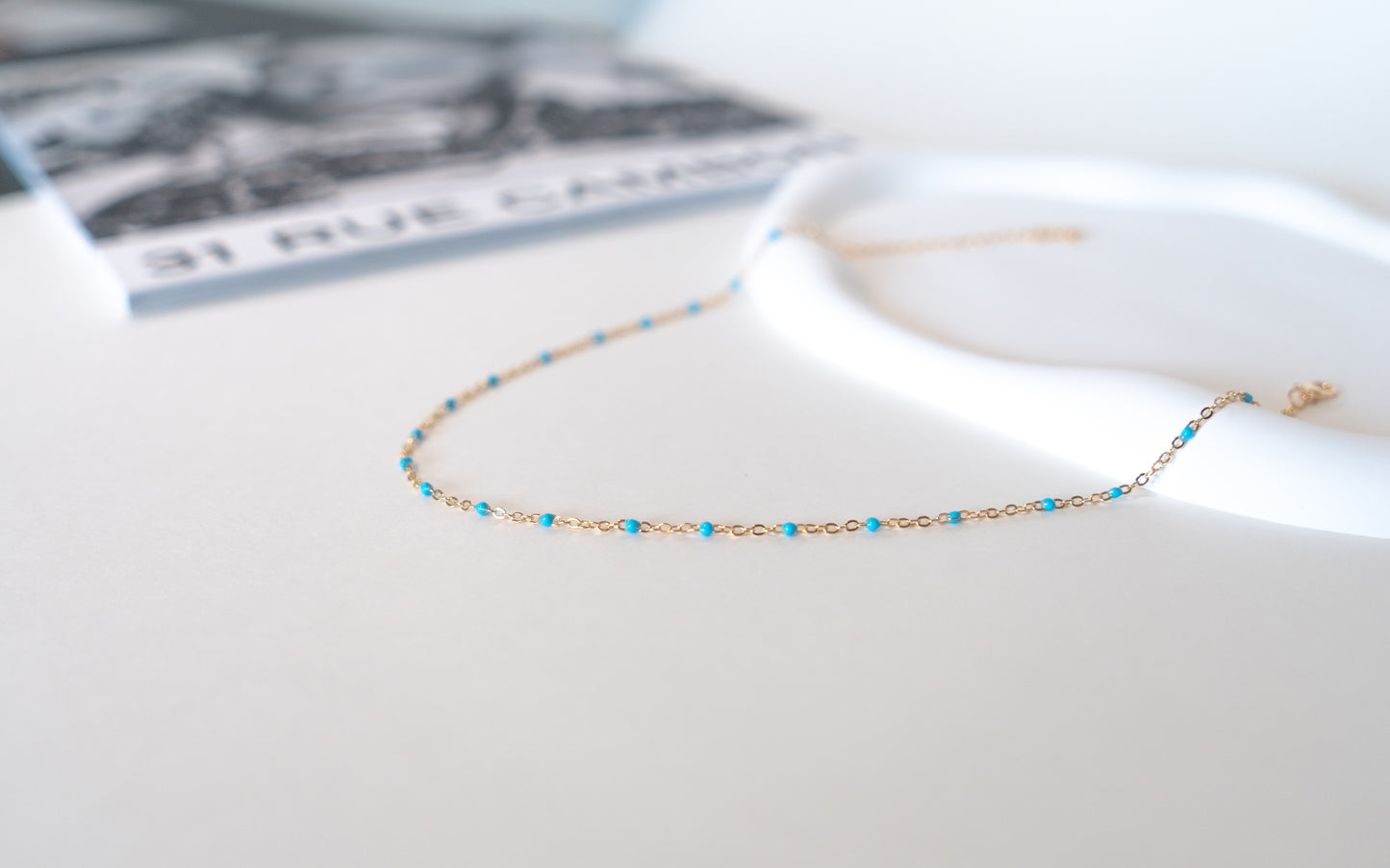 Dainty Rainbow Beaded Necklace