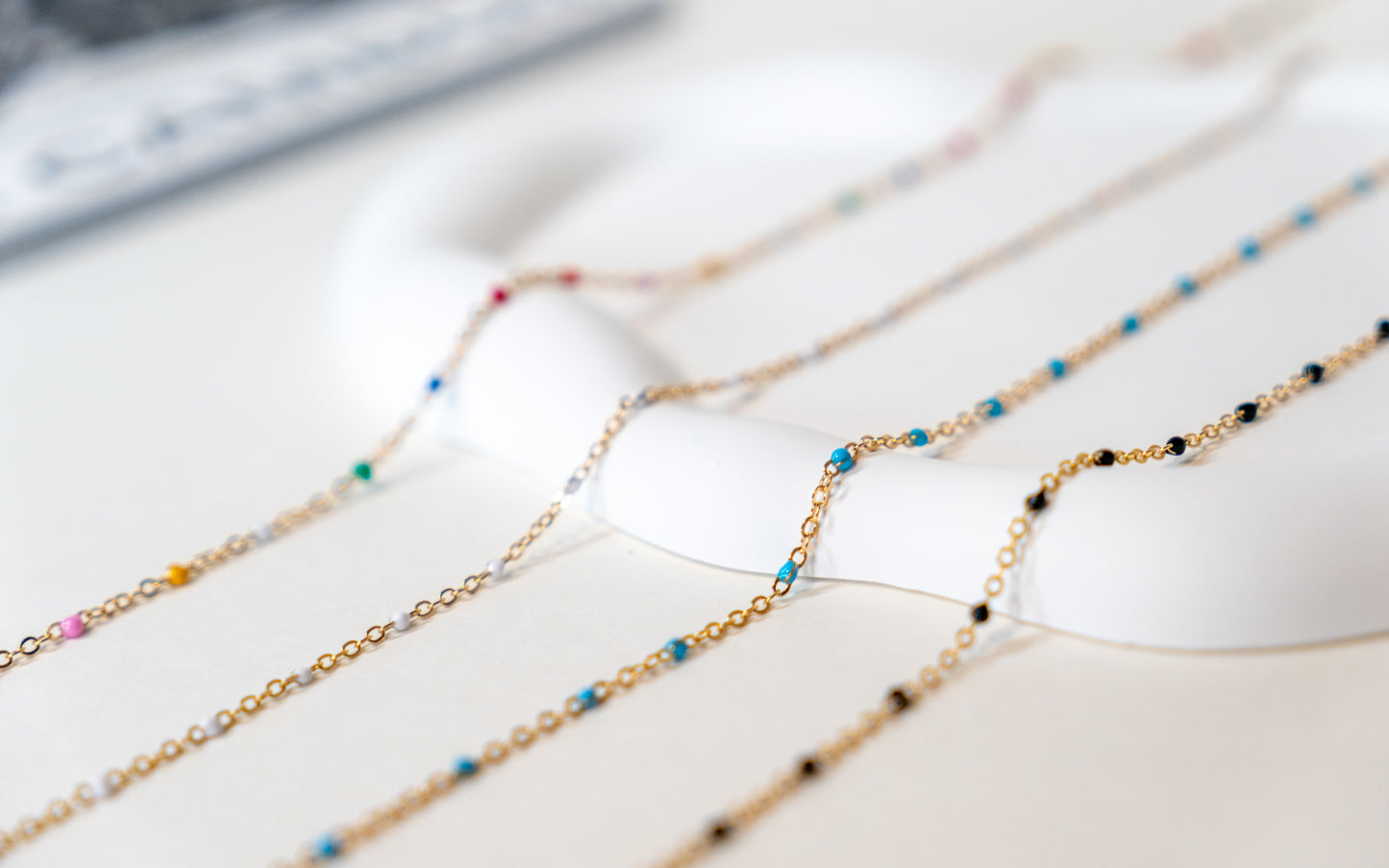 Dainty Rainbow Beaded Necklace