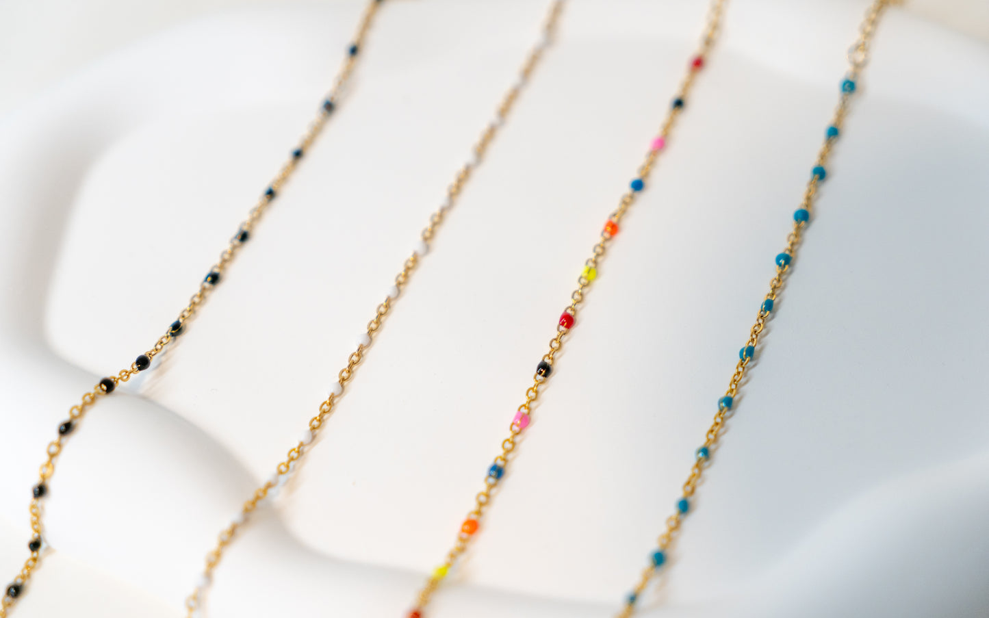 Dainty Rainbow Beaded Necklace