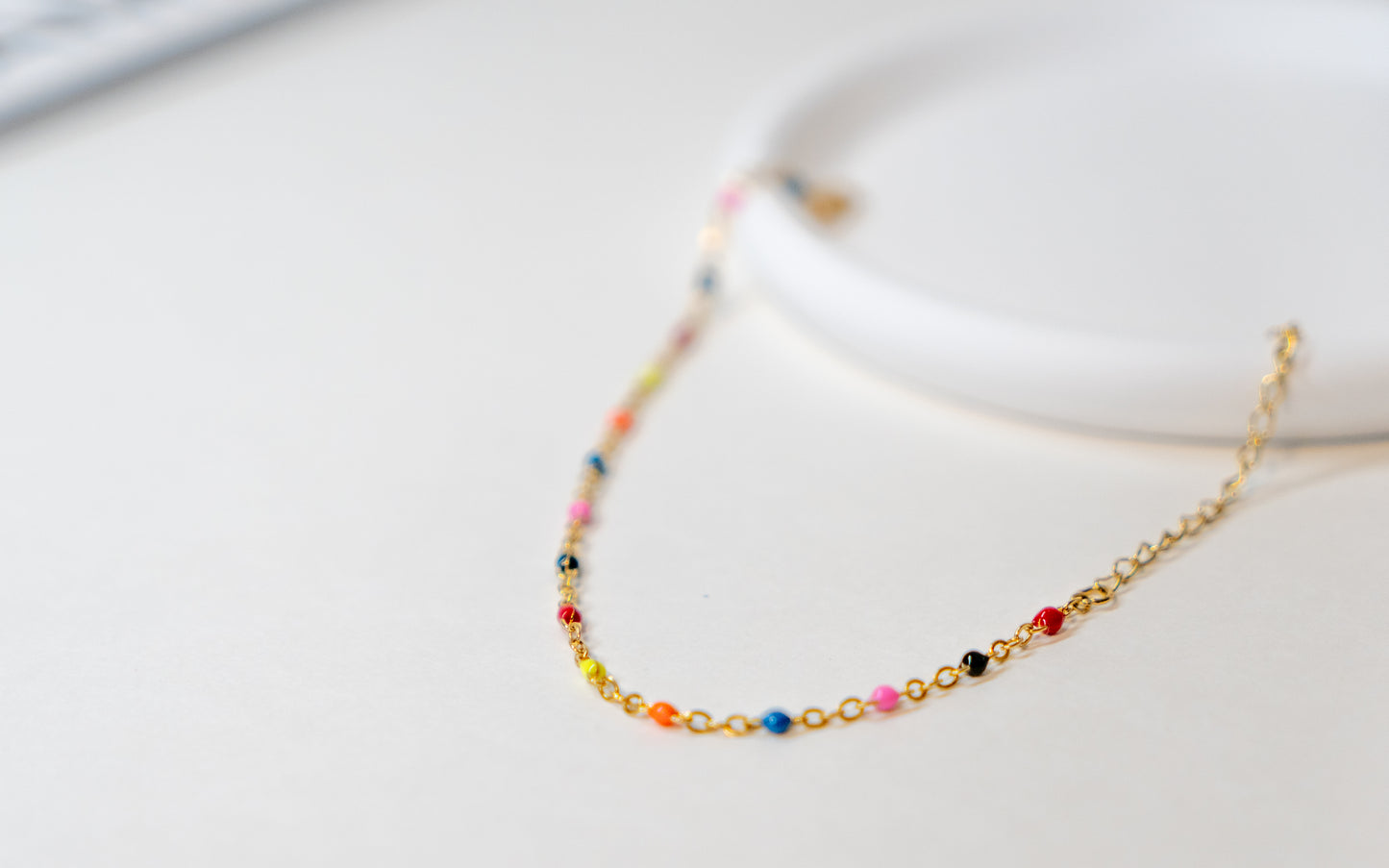 Dainty Rainbow Beaded Bracelet